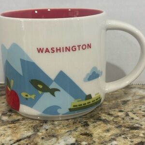 Starbucks Washington Scenic Mug - White, Pink, Blue, Green, Red